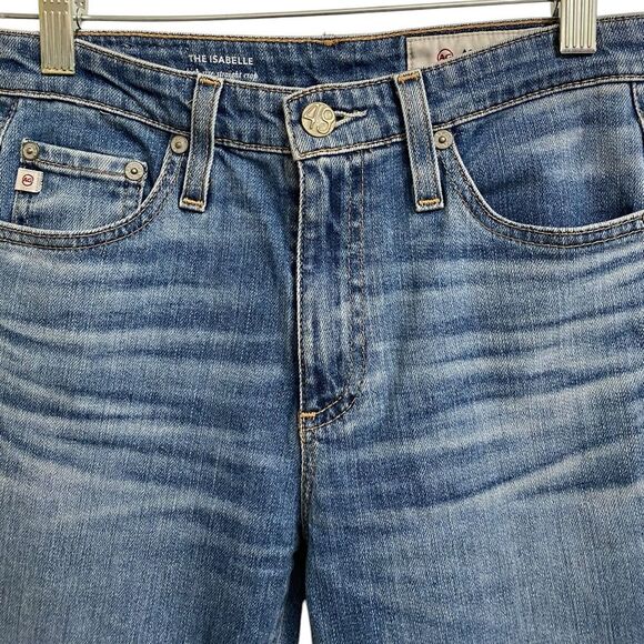 AG Adriano Goldschmied Isabelle Straight Leg Jeans Size 23 High Rise Cropped - Picture 7 of 16
